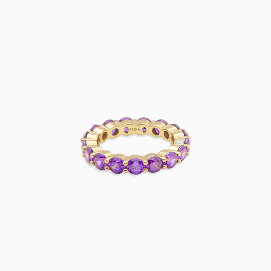 Eternity ring dorée - Violet