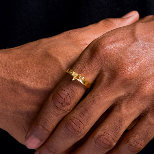 Gold signature ring