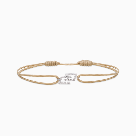 Monogram cord bracelet - Beige