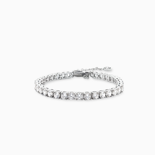 Bracelet Tennis 4 mm argenté
