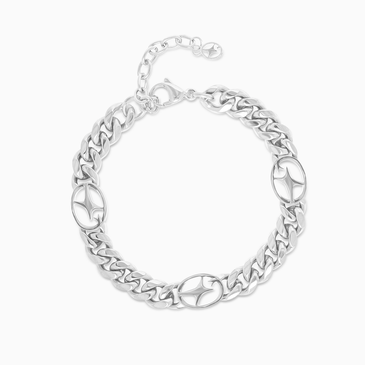 Bracelet Cuban link 8 mm Signature Argenté