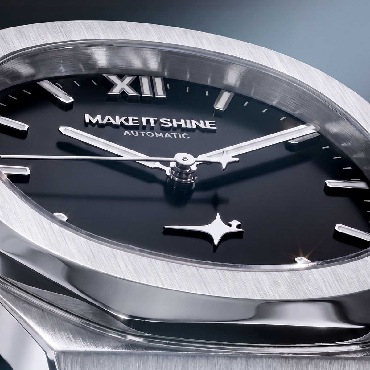 ASON1 - Black Dial & 316L Stainless Steel Bracelet