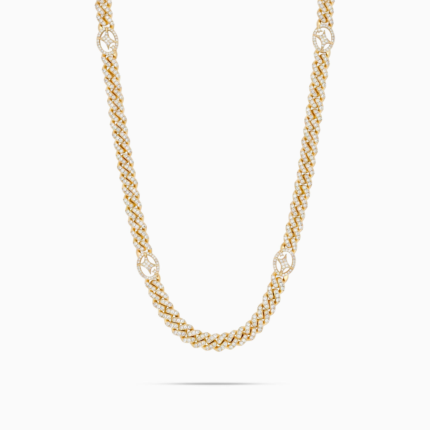 Iced Cuban Link Signature 5mm Gold Chain