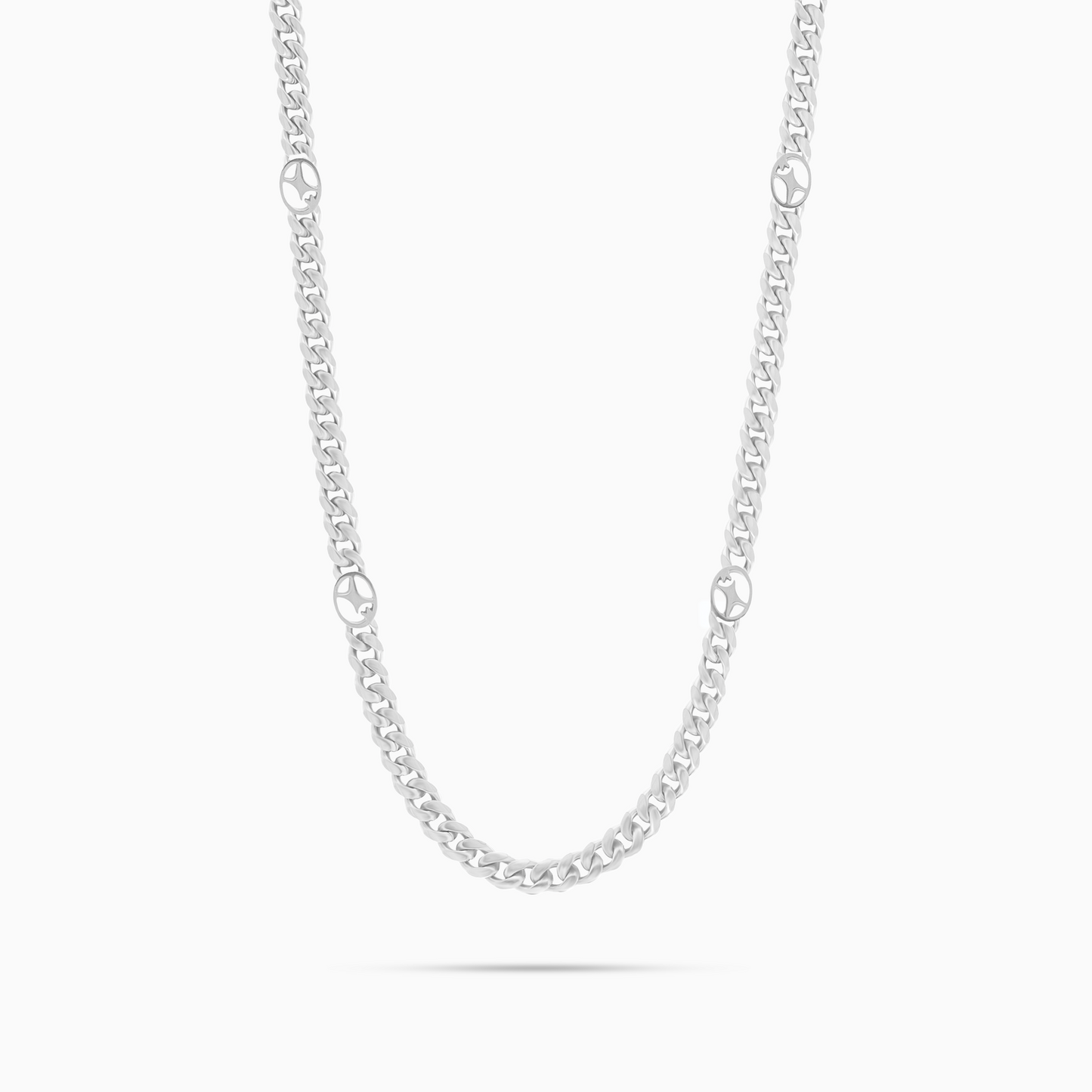 Cuban link chain 4 mm Signature Silver