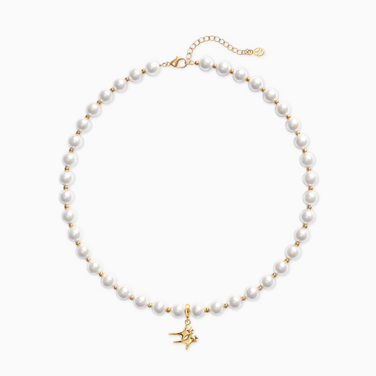 Chaîne Pearl Double Stars Dorée