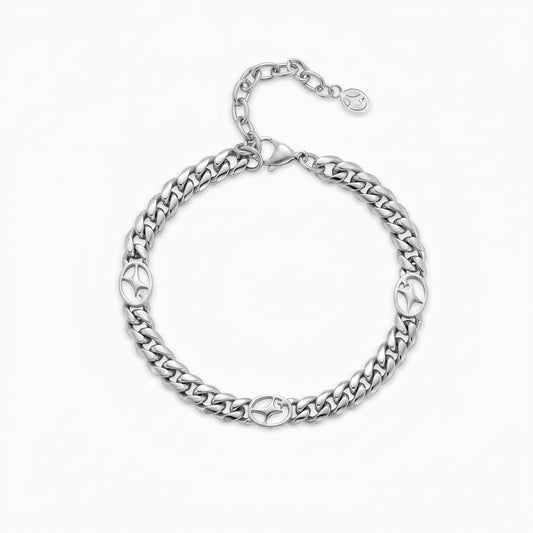 Bracelet Cuban link 6 mm Signature Argenté