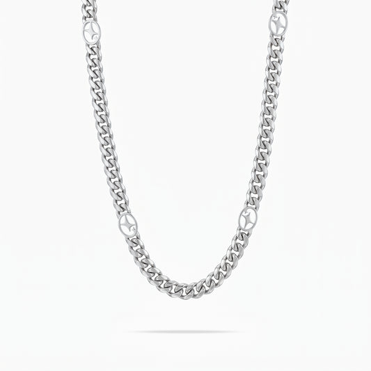 Chaîne Cuban link 6 mm Signature Argentée
