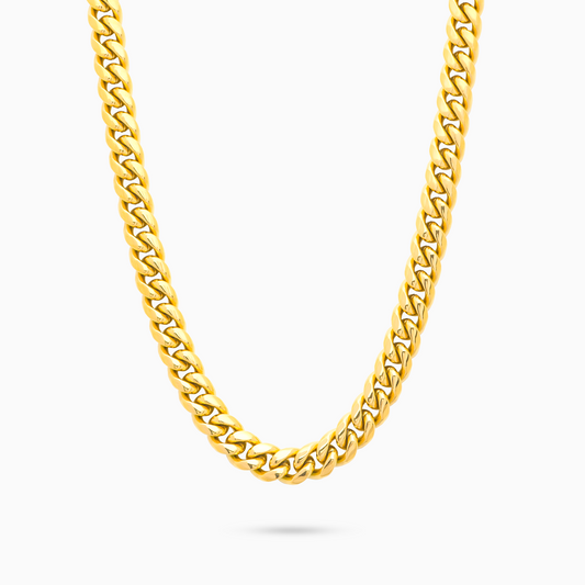 Cuban link chain 8 mm gold