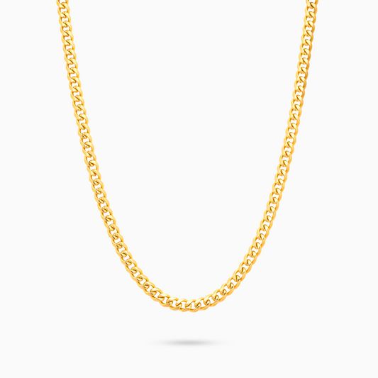 Chaîne Cuban link 3 mm dorée