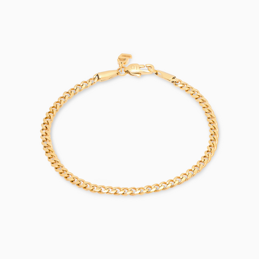 Bracelet Cuban link 3 mm doré