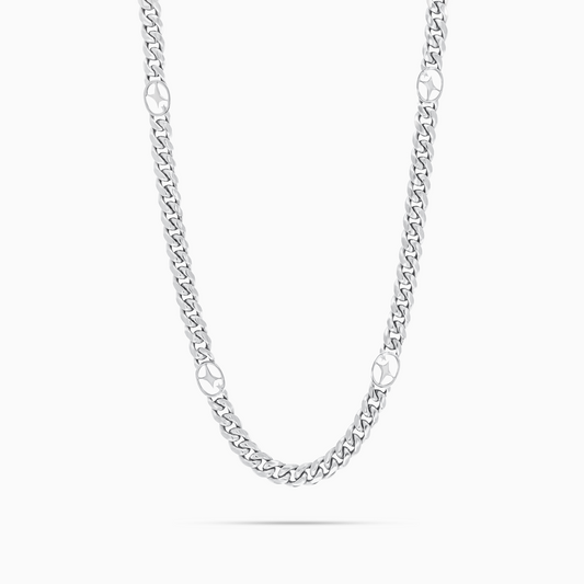 Chaîne Cuban link 6 mm Signature Argentée