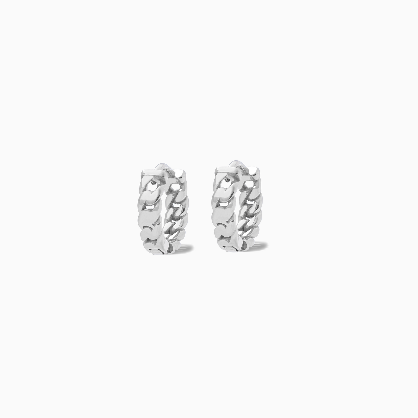 Cuban link earrings argentées