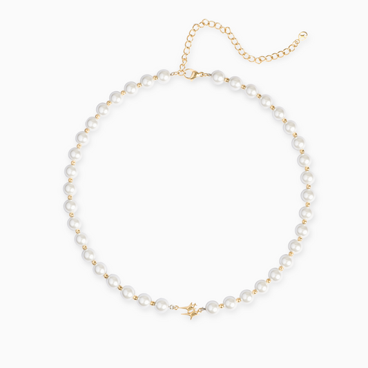 Double Stars Gold Beaded Chain