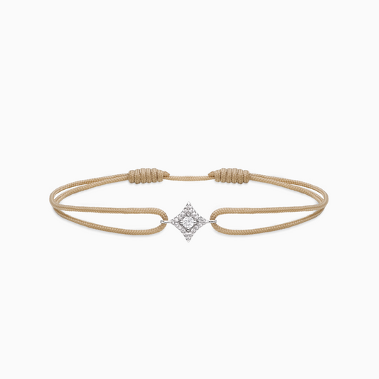 Star cord bracelet - Beige