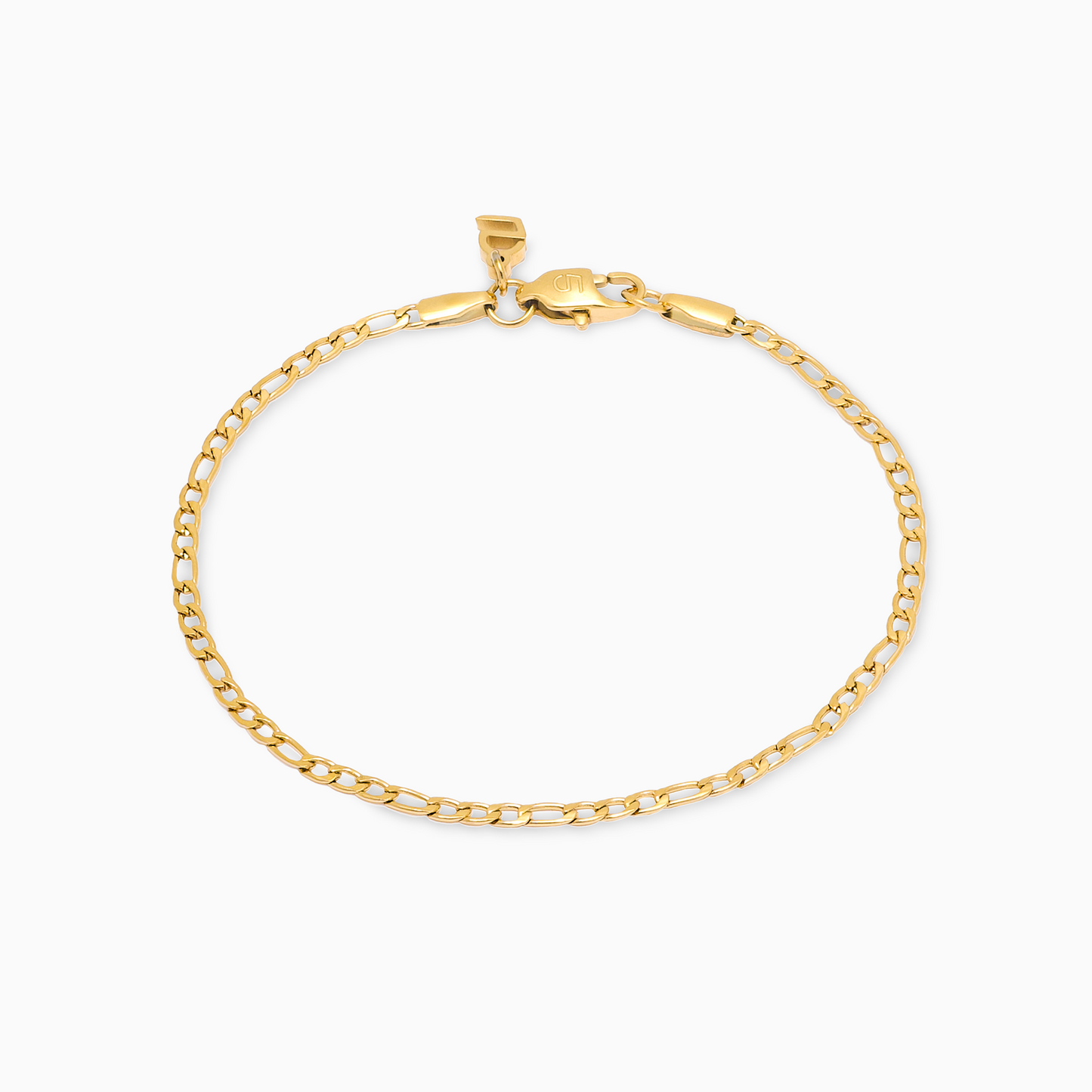 Figaro bracelet 2 mm gold