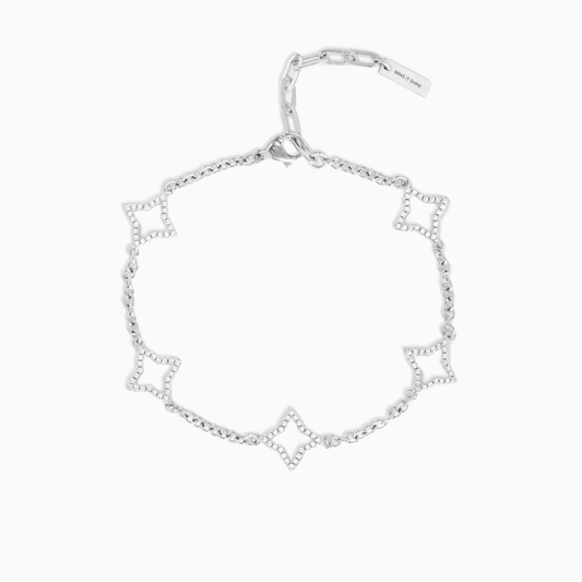 Hollow Flower Bracelet Silver