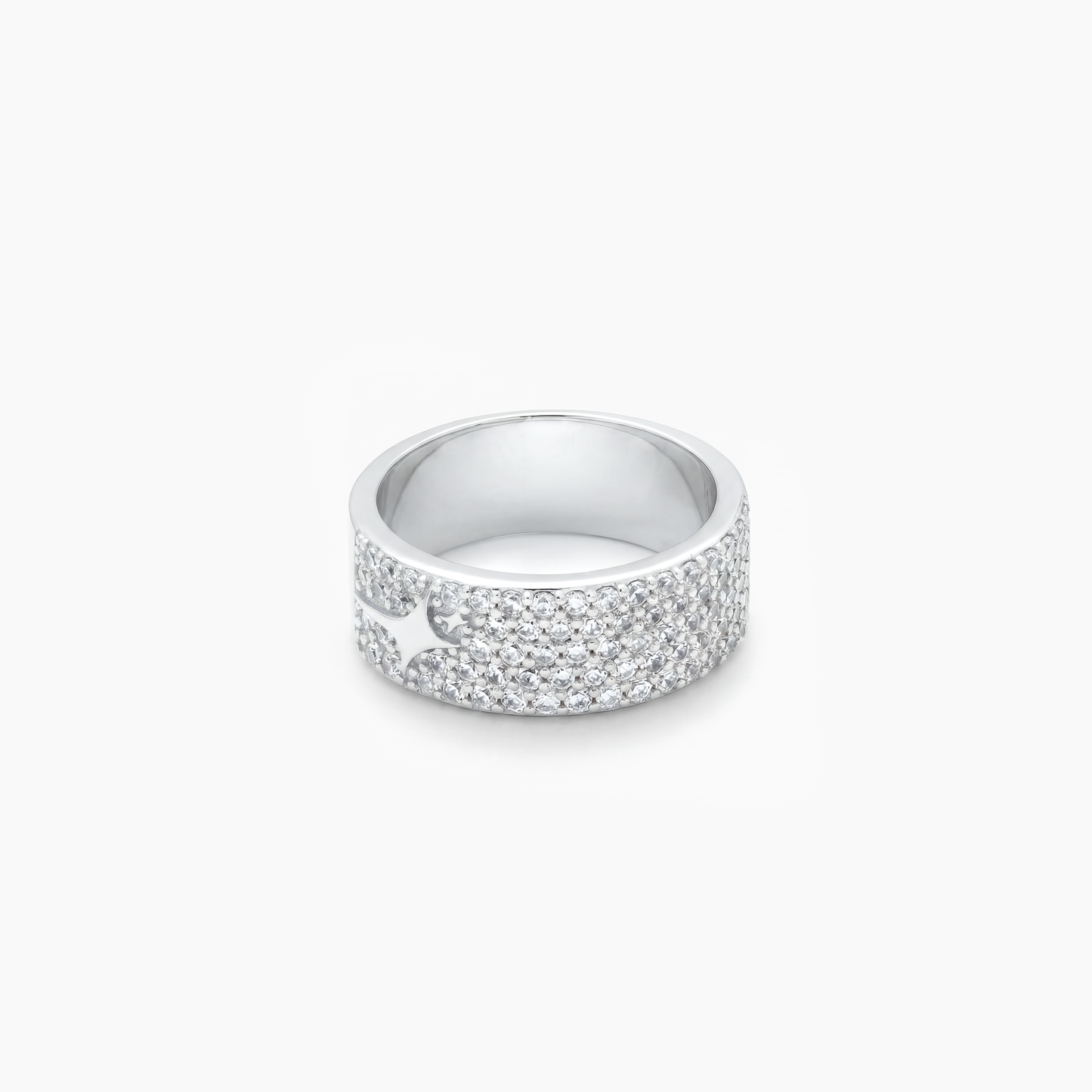 Iced band signature argentée