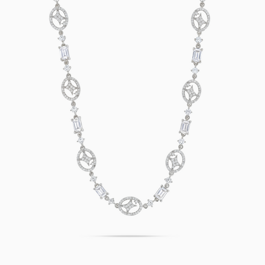 Chaîne Iced signature argentée
