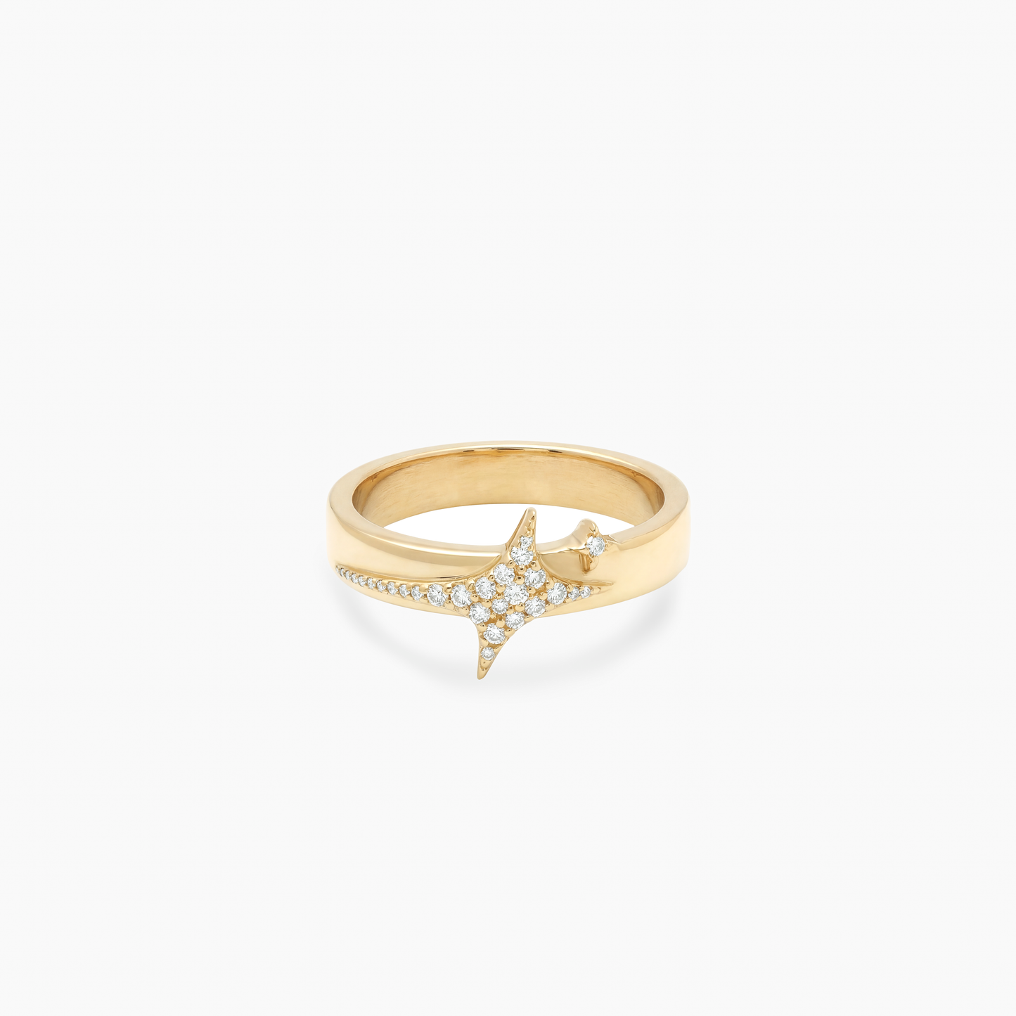 Iced signature ring dorée