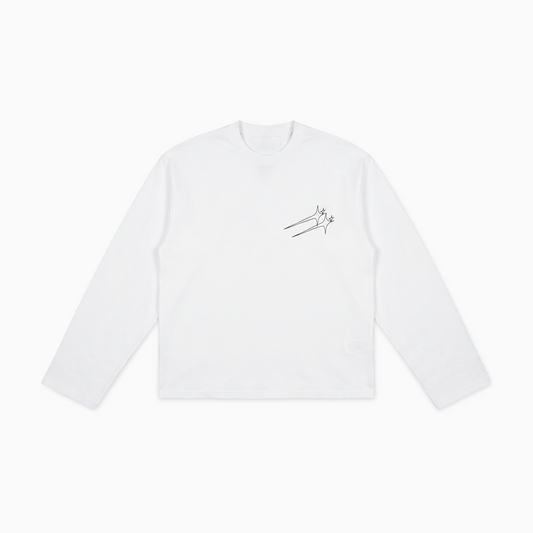 Long sleeve Twin Stars - White