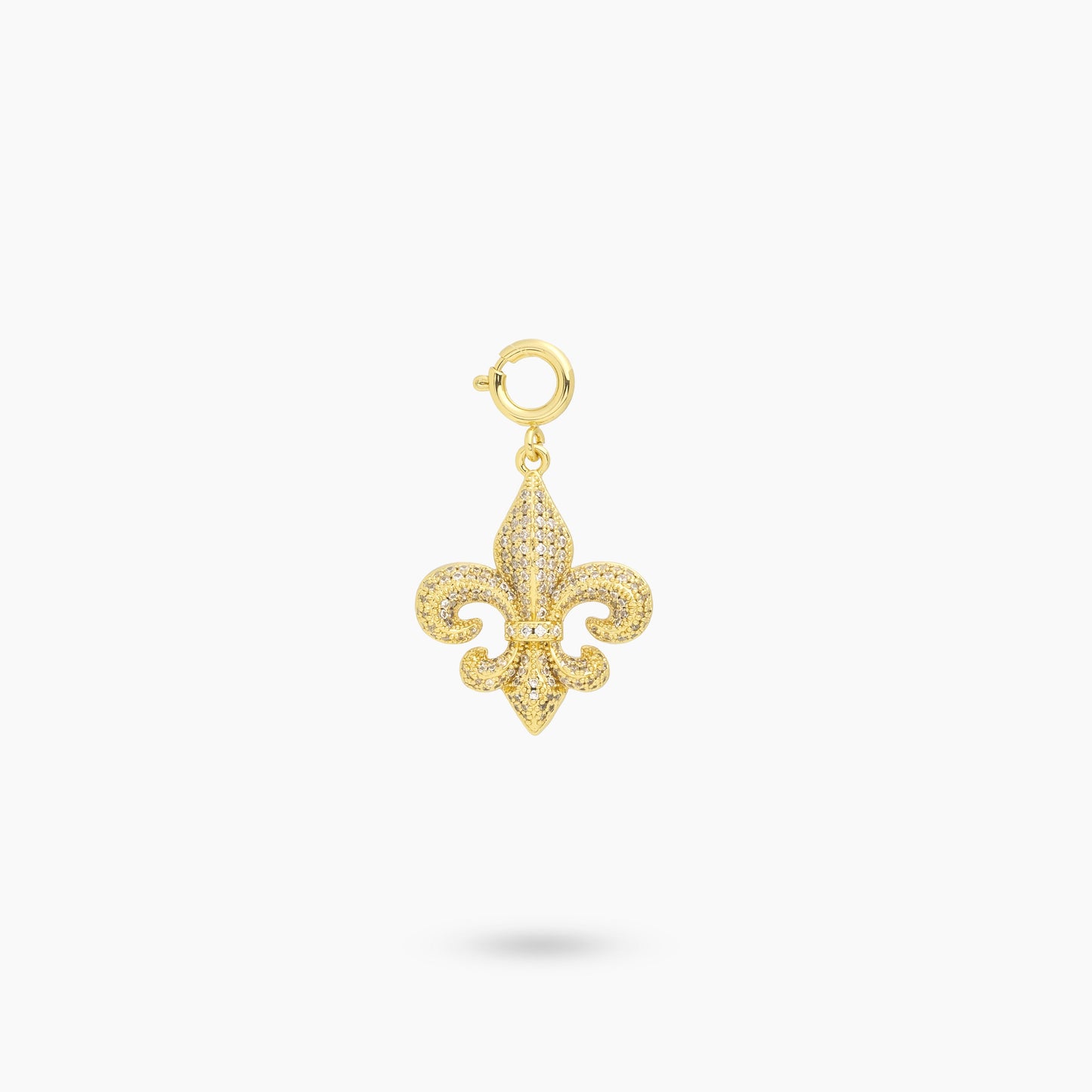 Sleakz Pendant - Iced Fleur de Lys doré