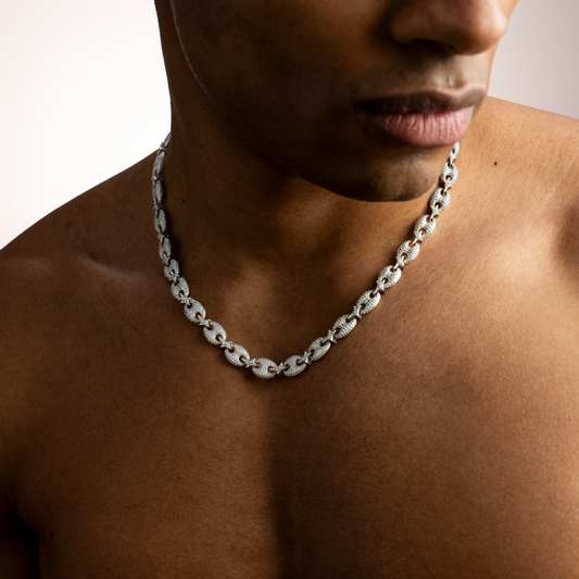 Chaîne Iced Coffee Beans - Argentée