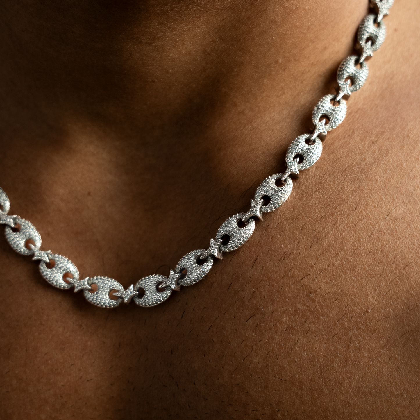 Chaîne Iced Coffee Beans - Argentée