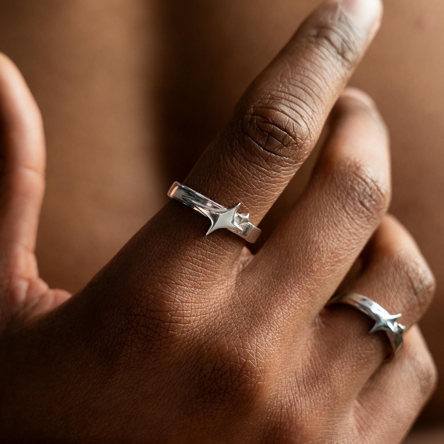 Signature ring argentée