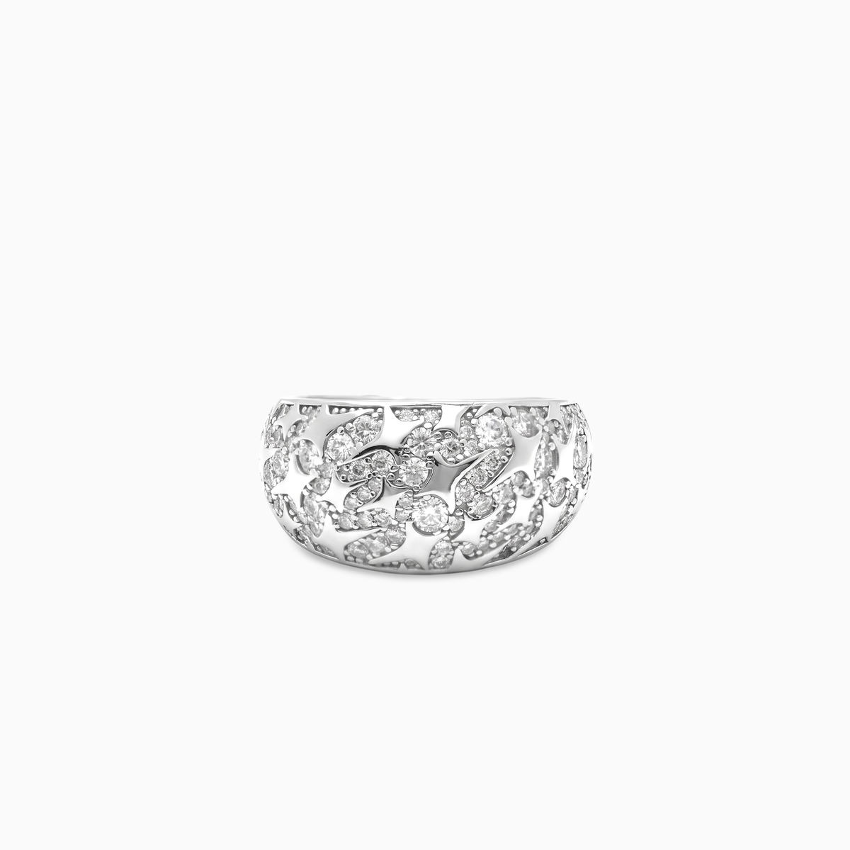 Iced Monogram Signet ring - 925 Sterling Silver / VVS Moissanite