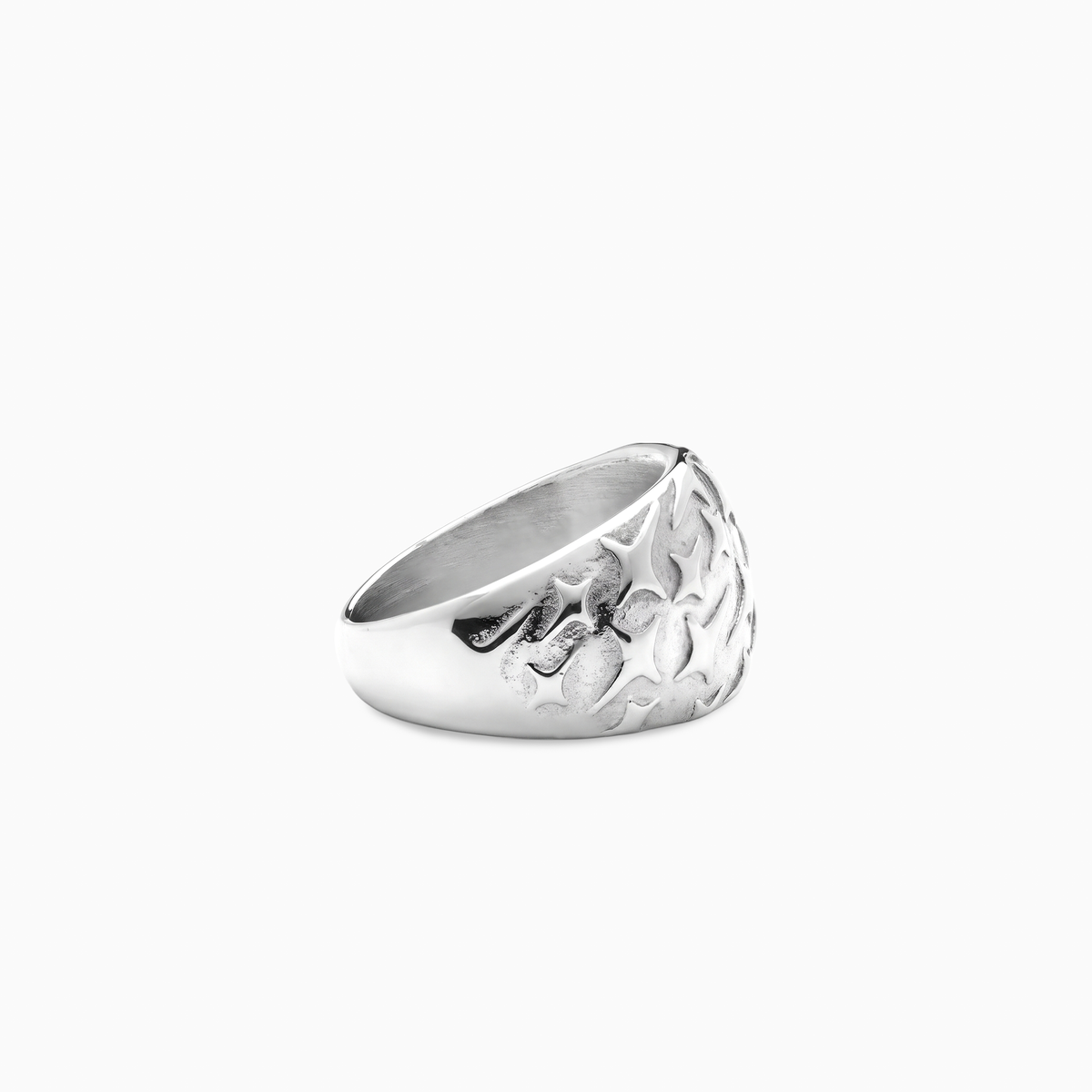 Monogram signet ring - Argentée