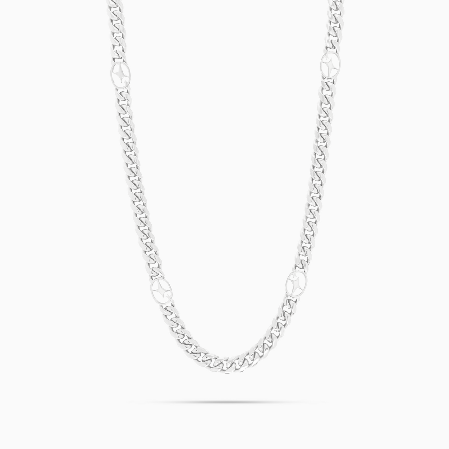 Cuban link chain 6 mm Signature Silver