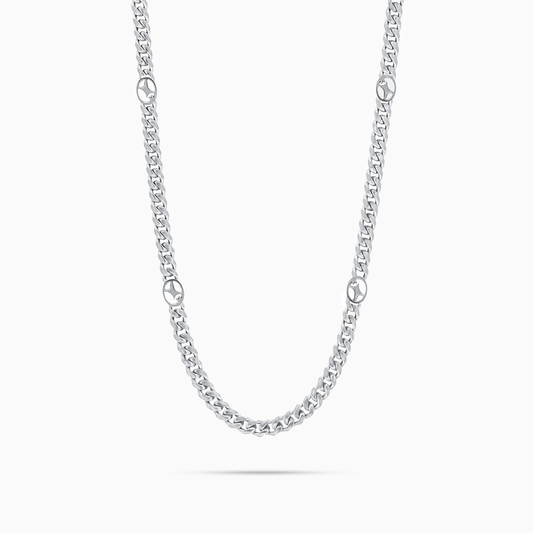 Chaîne Cuban link 4 mm Signature Argentée