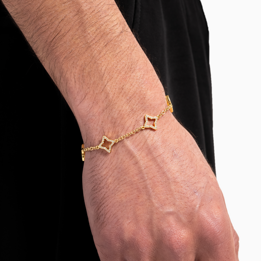 Hollow Flower Bracelet Gold