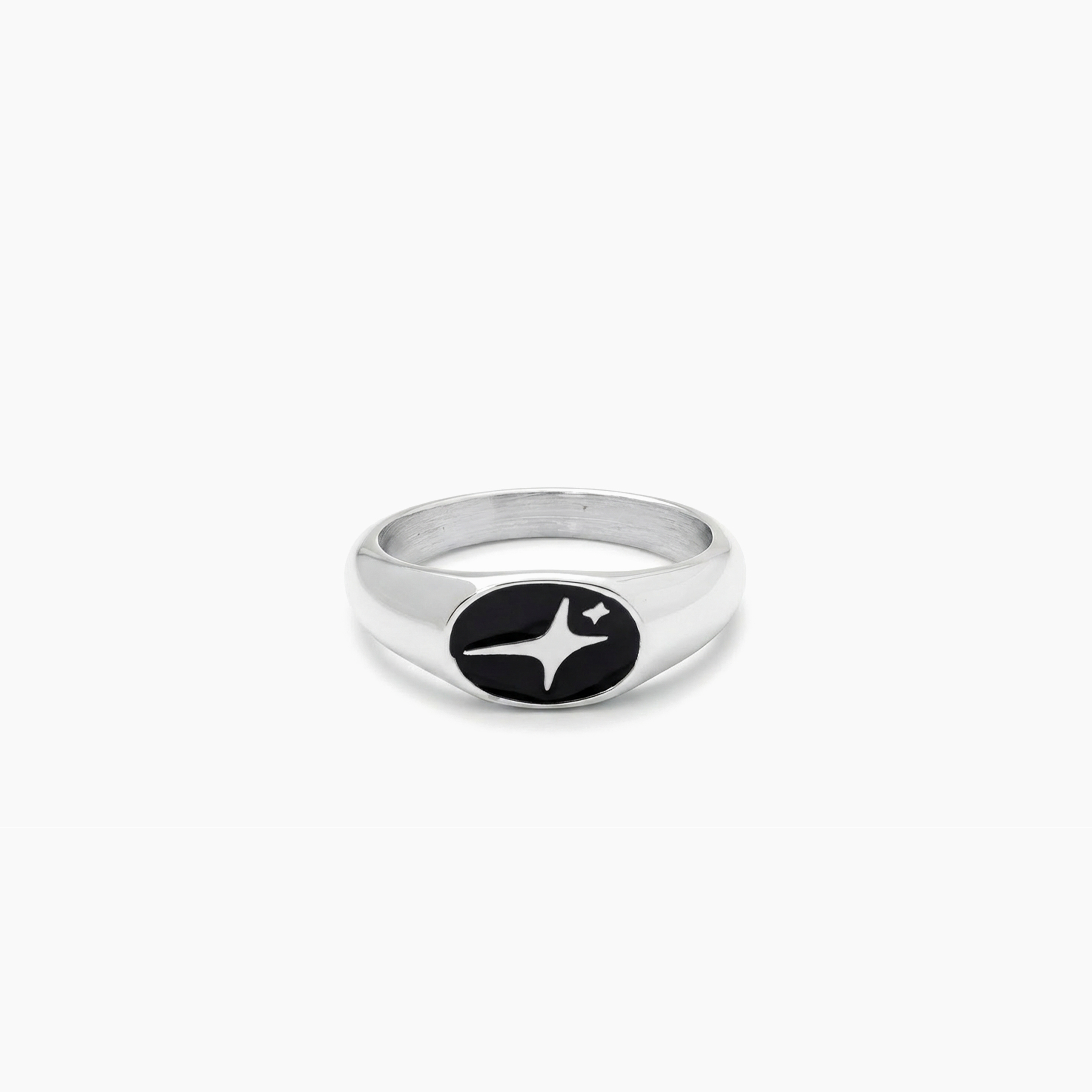 Signature Oval signet ring silver – Make it shine
