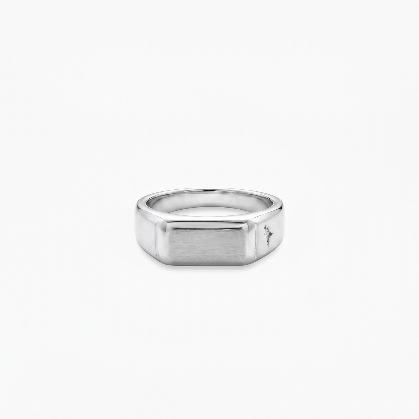 Silver ring signet