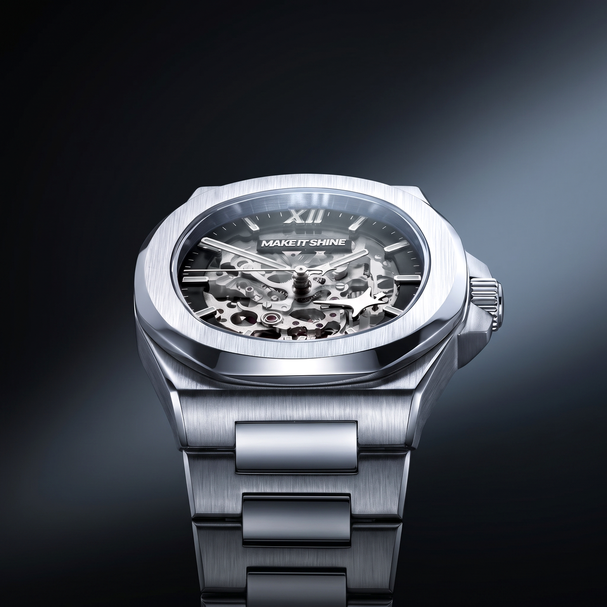 ASON1 - Cadran Skeleton & Bracelet Acier inoxydable 316L