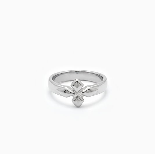 Crossed star ring - Argenté