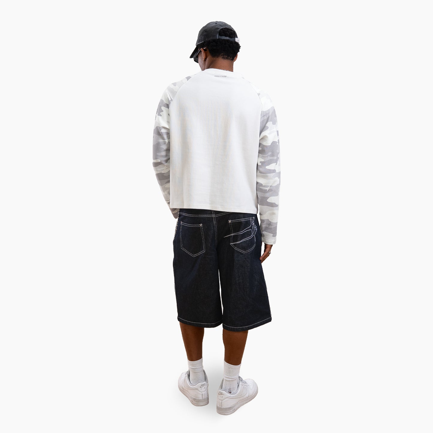 Camo waffle long sleeve - Gris