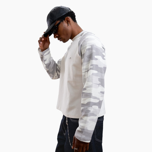 Camo waffle long sleeve - Grey